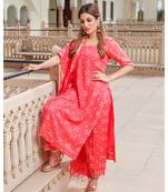 Coral Modal Bandhani Suit Set