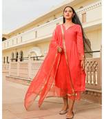Coral Embroidery Modal Suit Set