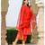 Red Embroidery Modal Suit Set
