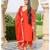 Red Embroidery Modal Suit Set