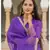 Voilet Embroidery Modal Suit Set