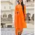 Orange Embroidery Modal Suit Set