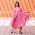 Pink Silver Embroidery Anarkali Dress Set
