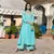 blue Silver Embroidery Anarkali Dress Set