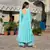 blue Silver Embroidery Anarkali Dress Set