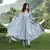 Grey Silver Embroidery Anarkali Dress Set