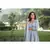 Grey Silver Embroidery Anarkali Dress Set