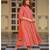 Red Bagru Print Anarkali Dress Set