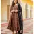 Black & Red Bagru Print Anarkali Dress Set