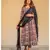 Black Bagru Print Anarkali Dress Set