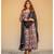 Black Bagru Print Anarkali Dress Set