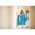 Turquoise Dabu Print Cotton Anarkali Dress Set