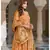 Mustard Dabu Print Cotton Anarkali Dress Set