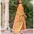 Mustard Dabu Print Cotton Anarkali Dress Set