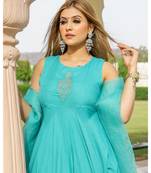 Isa Embroidery Modal Anarkali Kurta Pant Dupatta Set