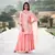 Peach Embroidery Cotton Sharara Suit Set