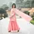 Peach Embroidery Cotton Sharara Suit Set