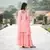 Peach Embroidery Cotton Sharara Suit Set
