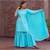 blue Embroidery Cotton Sharara Suit Set