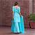 blue Embroidery Cotton Sharara Suit Set
