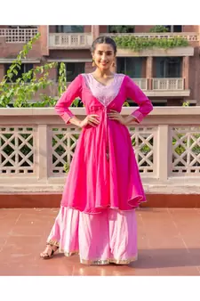 Pink Kurta Palazzo