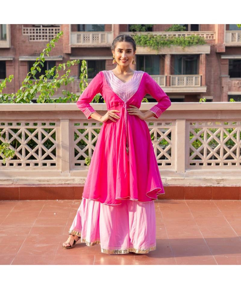 Pink Kurta Palazzo