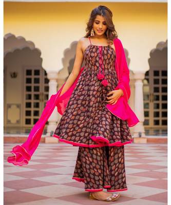 Princy Dabu Printed Cotton Sharara Set 1