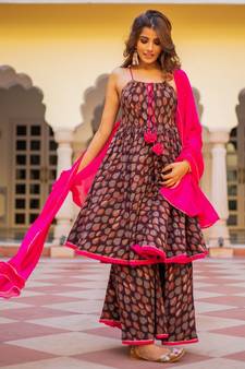 Princy Dabu Printed Cotton Sharara Set