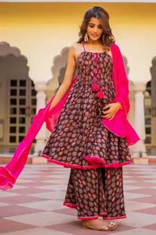 Princy Dabu Printed Cotton Sharara Set