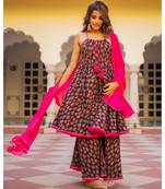 Princy Dabu Printed Cotton Sharara Set