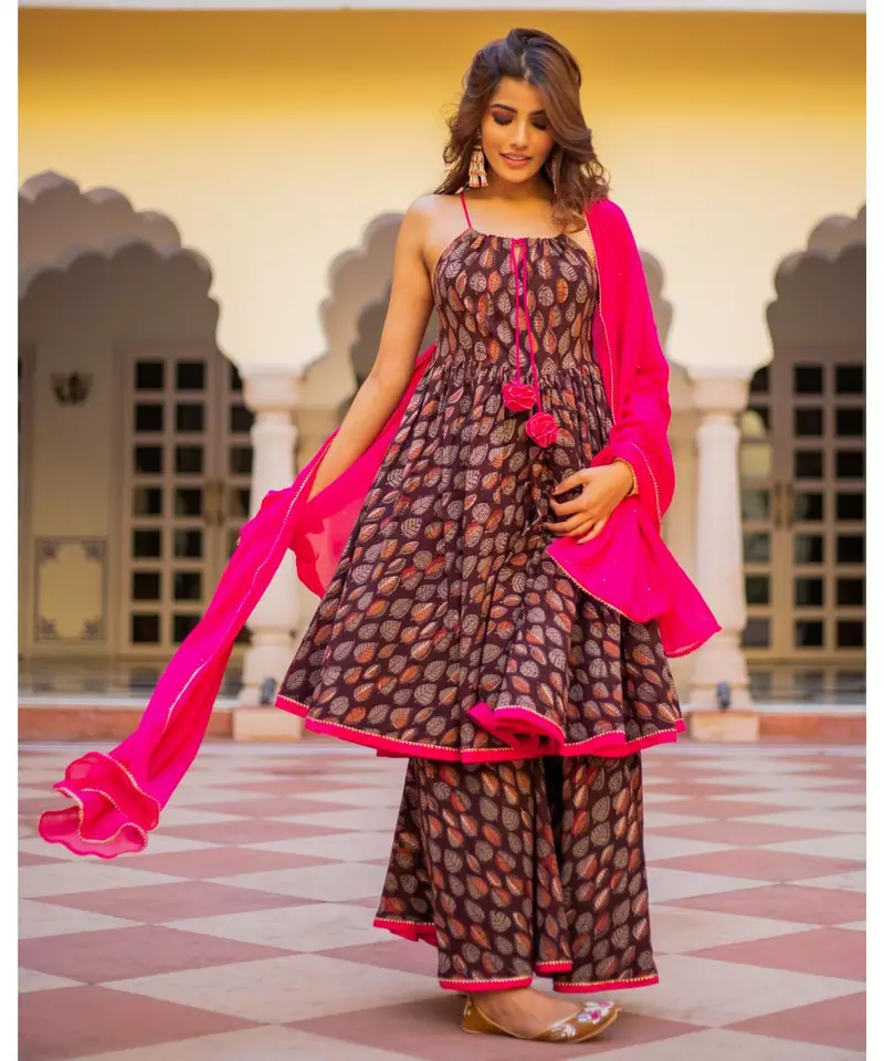 Princy Dabu Printed Cotton Sharara Set