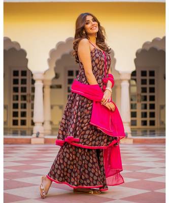 Princy Dabu Printed Cotton Sharara Set 4