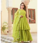 Naava Bandhej Modal Kurta Sharara Dupatta Set