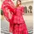 Rosy Bandhej Modal Kurta Sharara Dupatta Set