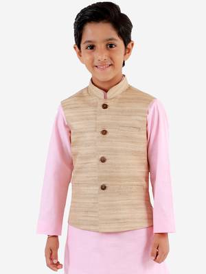  Boys' Beige Nehru Jacket 1