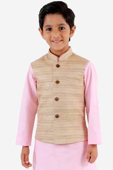  Boys' Beige Nehru Jacket