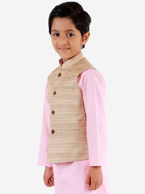  Boys' Beige Nehru Jacket 2