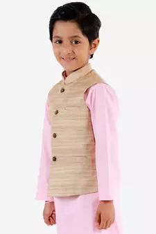  Boys' Beige Nehru Jacket
