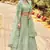 Delightfully Light-green zarkan, gota, zari, and resham embroidered organza semi stitched Bridal lehenga