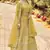 Captivating Light-yellow zarkan, gota, zari, and resham embroidered organza semi stitched Festive lehenga