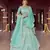 Alluring Shadow Green Blue zarkan, gota, zari, and resham embroidered organza semi stitched Dulhan lehenga