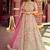 Ravishing Rose Baby-pink sequins, zarkan, and resham embroidered raw Silk Semi Stitched Bridal Lehenga