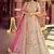Ravishing Rose Baby-pink sequins, zarkan, and resham embroidered raw silk semi stitched Bridal lehenga