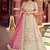 Irresistible Stark White sequins, zarkan, and resham embroidered raw silk semi stitched Dulhan lehenga