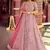 Spellbinding Kobi Pink sequins, zarkan, and resham embroidered raw silk semi stitched Festive lehenga