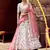 enticing Amour White swarovski, zarkan, zari, and resham embroidered satin semi stitched Dulhan lehenga