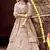 intriguing Beige zarkan, zari, and dori embroidered velvet semi stitched Dulhan lehenga