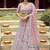 provocative Light-purple zarkan, gota, and dori embroidered organza semi stitched Bridal lehenga