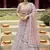 provocative Light-purple zarkan, gota, and dori embroidered organza semi stitched Bridal lehenga