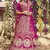 pleasant Rani-pink zarkan, dori, and zari embroidered raw silk semi stitched Bridal lehenga